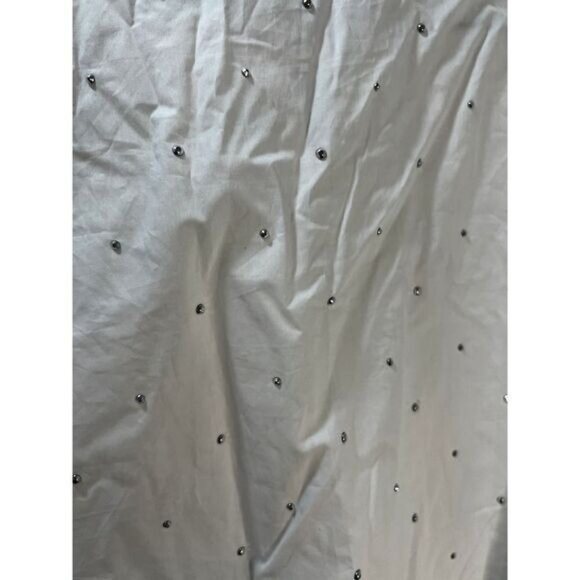 NWT Forever 21 Embellished White Crop‎ Shirt Large - Picture 5 of 6